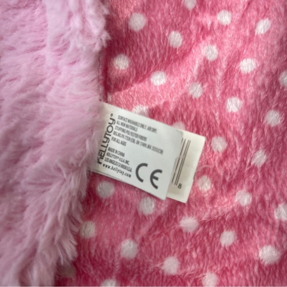 Kellytoy Pink Plush Bunny Rabbit Lovey Binkie Rattle Baby Security Blanket - Picture 4 of 8